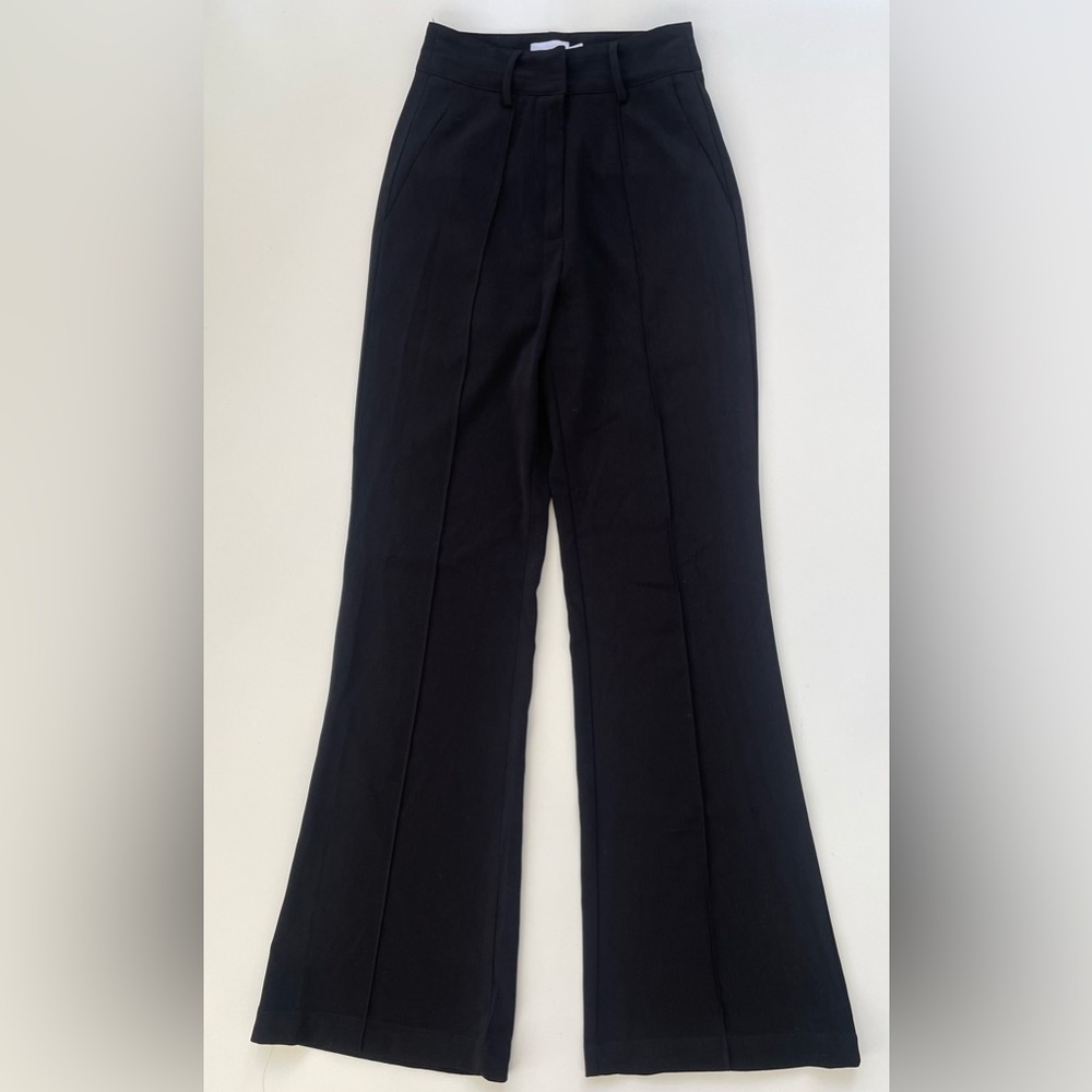 SNDYS Women's Black High Rise Flared Dress Pants Professional Trousers Size 2